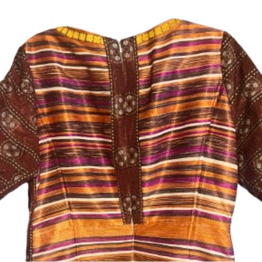 Oscar de la Renta Orange and Yellow Embroidered Garment - Picture 9 of 12